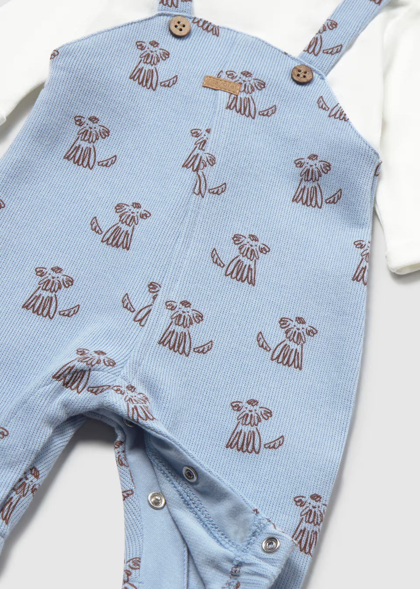 Newborn Boy Printed One-Piece -Sky
