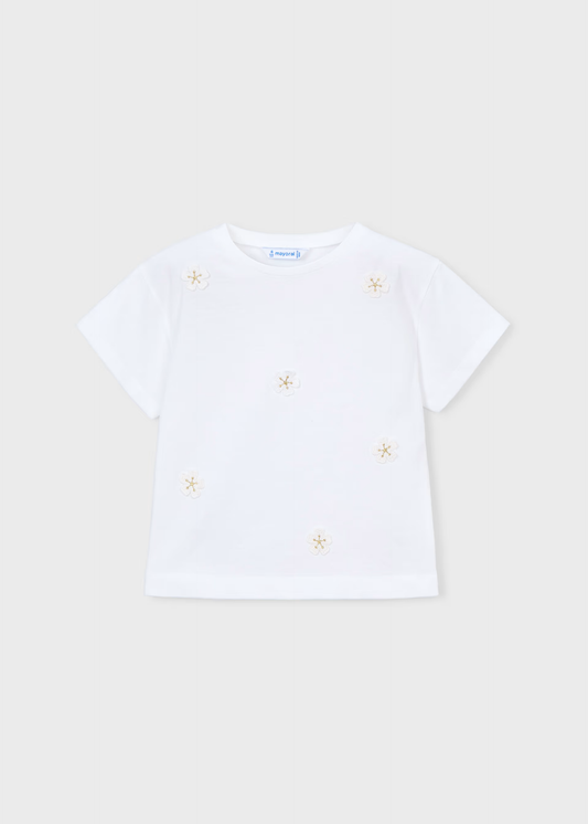 Girl Applique T-shirt - White