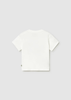Baby Applique T-shirt - Cream Car Print