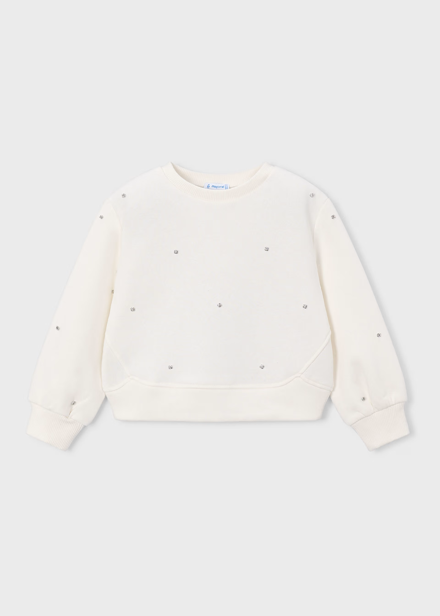 Girl Applique Sweatshirt - Natural