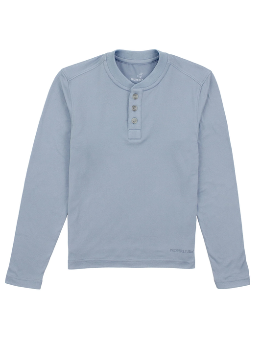 Boys Ravine Henley - Duck Blue