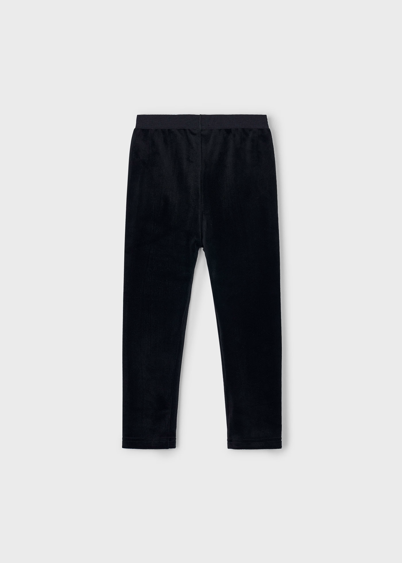 Girl Basic Velvet Leggings - Black
