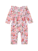 Ruffle Shoulder Baby Romper - Rosa Canina