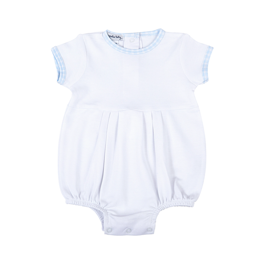 New Beginnings Blue Short Sleeve Boy Bubble
