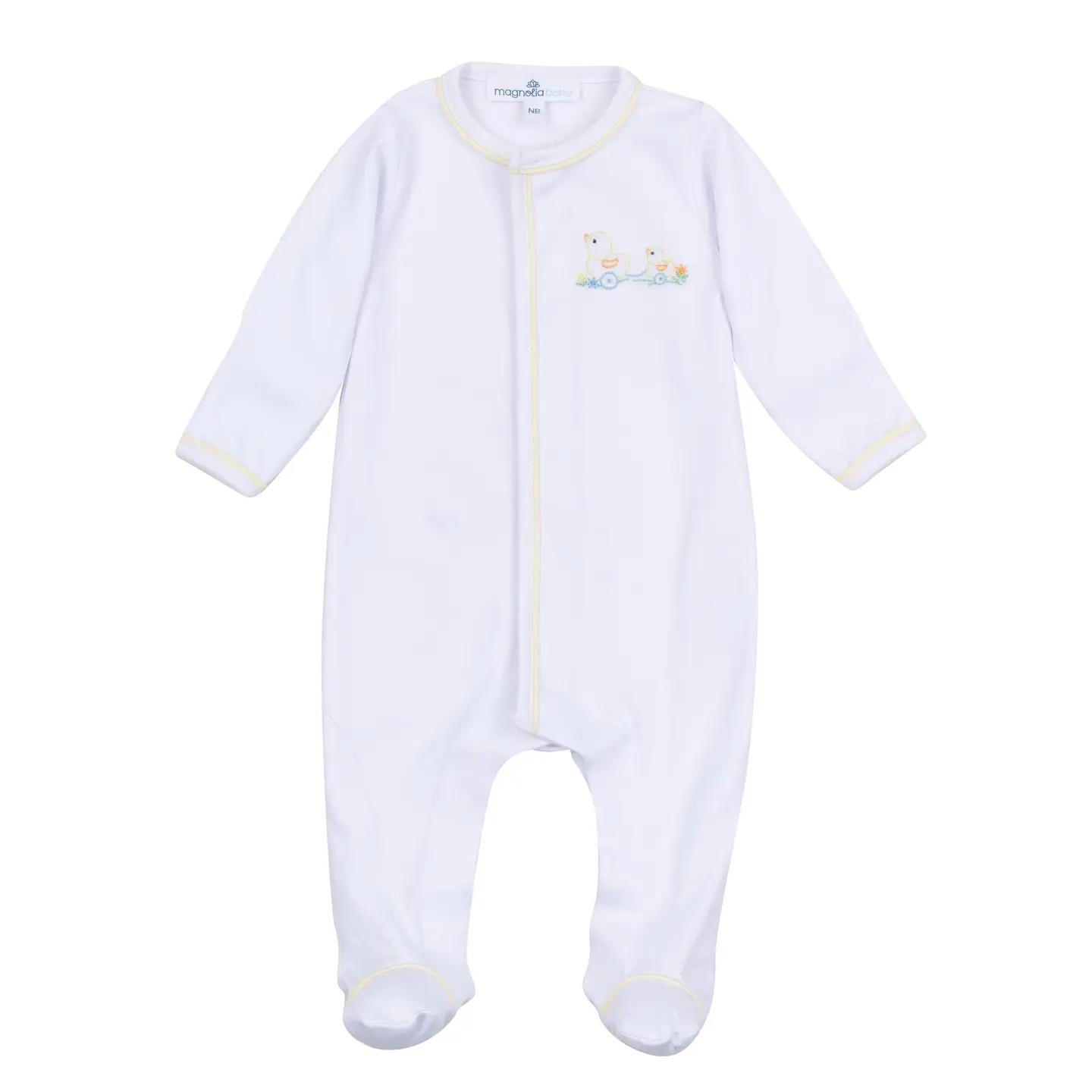 Vintage Duckie Pulltoy Zip Footie - Yellow