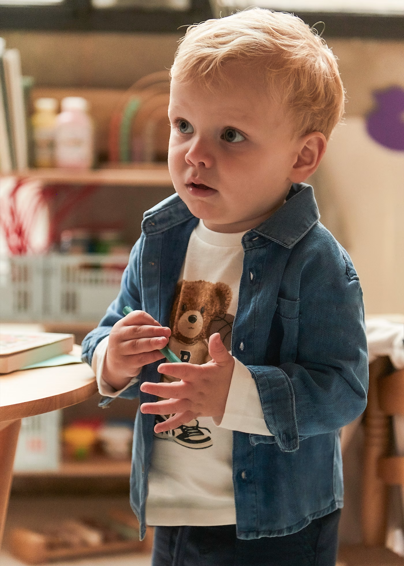 Baby Denim Shirt - Medium Denim
