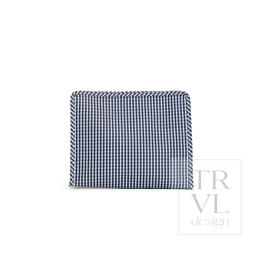 Roadie Medium Zip Pouch - Gingham Navy