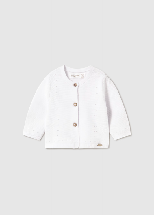 Girl Knit Cardigan - White