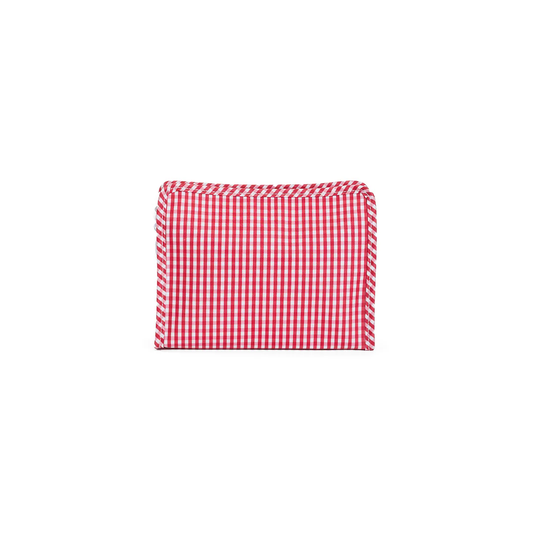 Roadie Small Zip Pouch - Gingham Red