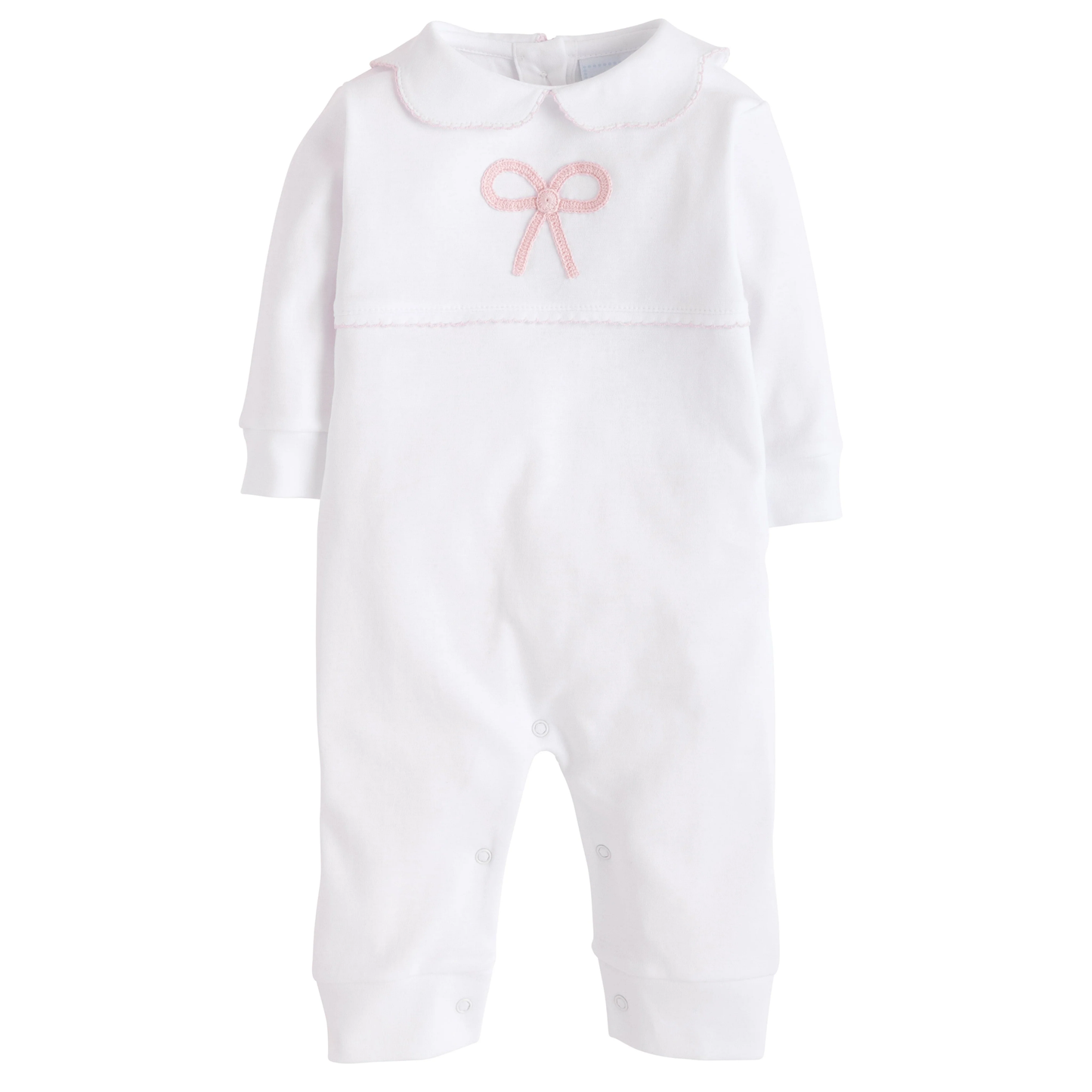 Crochet Playsuit - Pink Bow