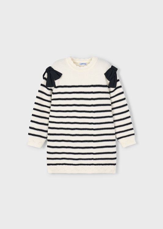 Girl Striped Dress - Macchiato