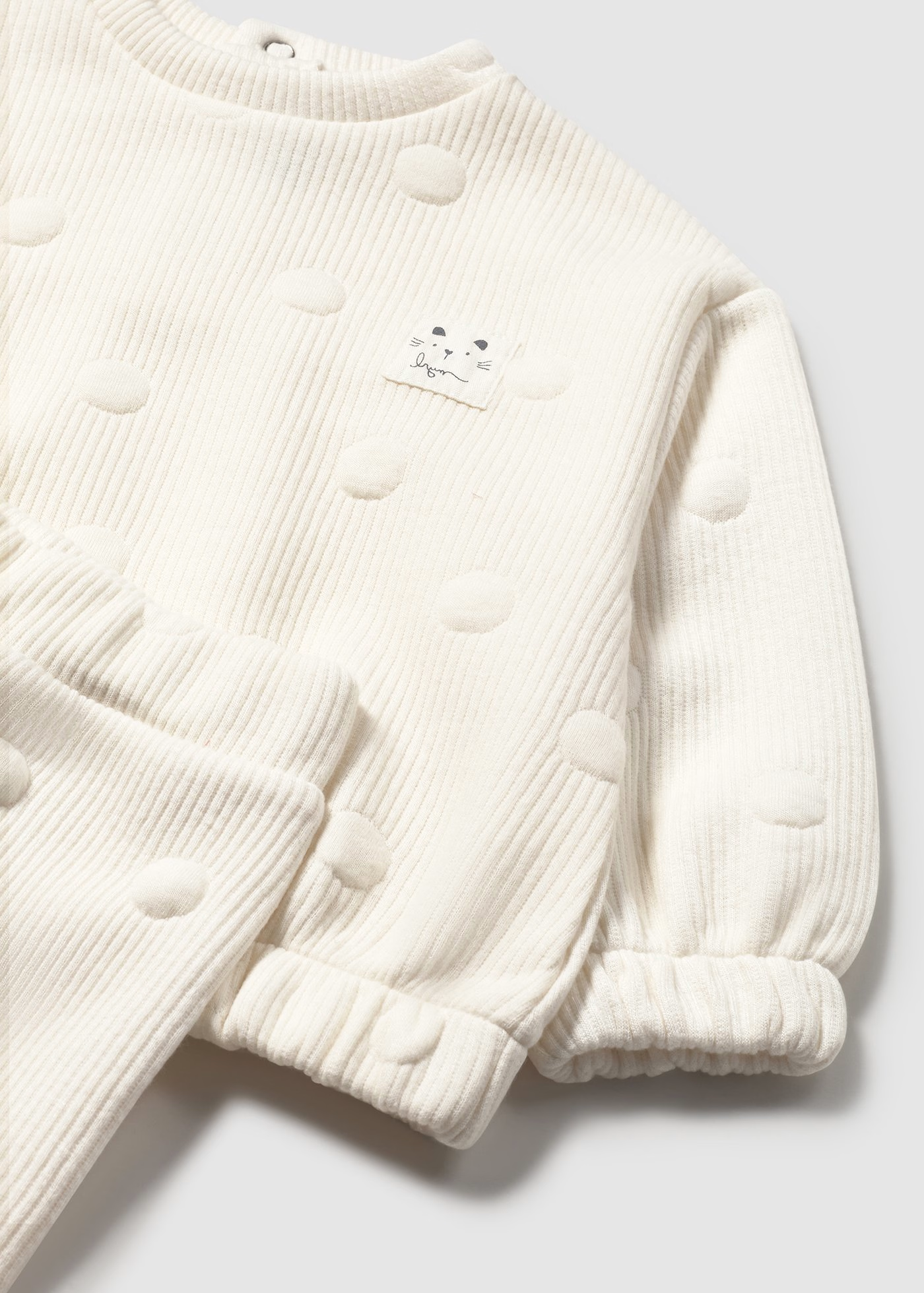 Baby 2-Piece Padded Set - Cream