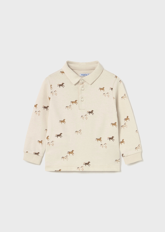 Baby Printed Polo Shirt - Horse