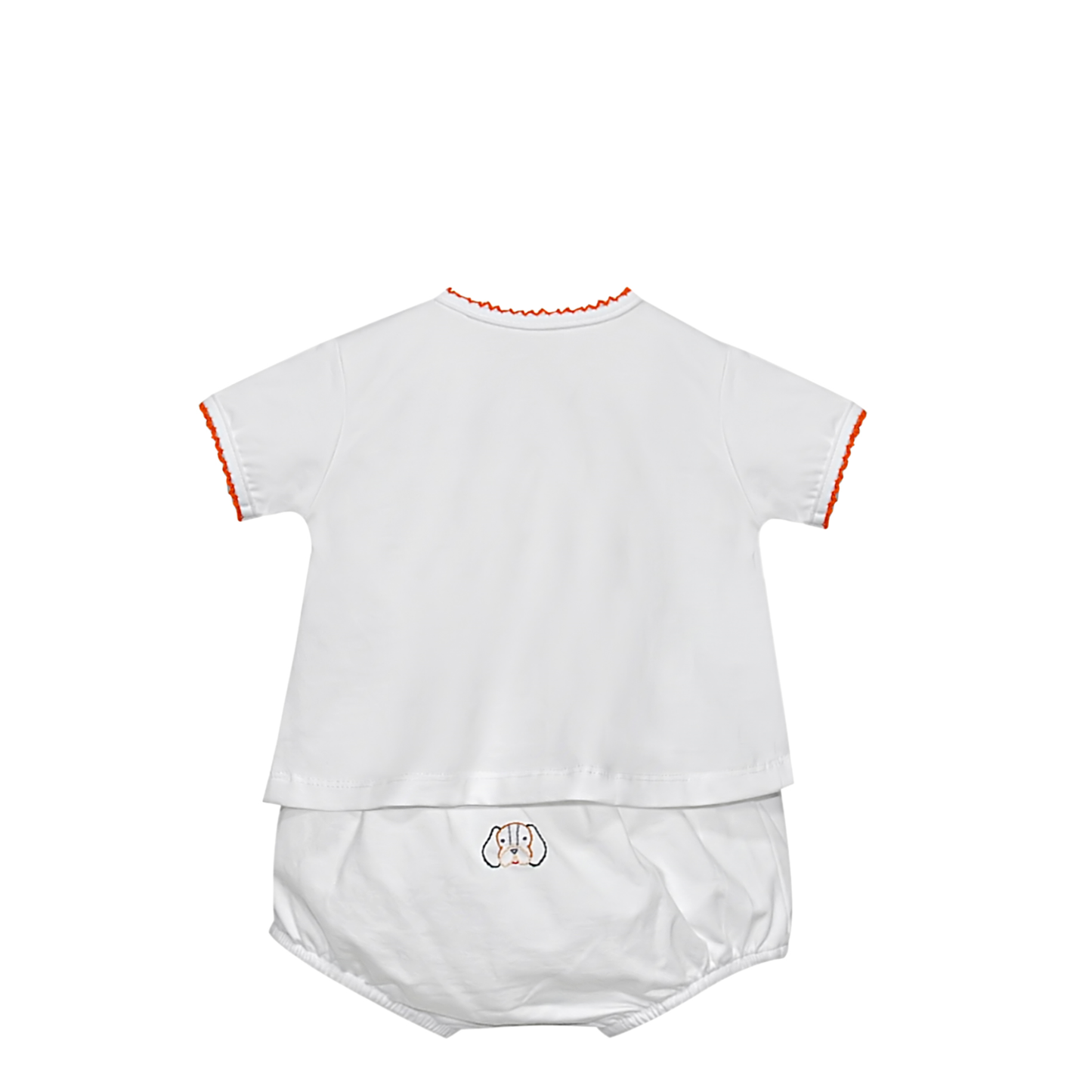 Orange/White Unisex Diaper Set