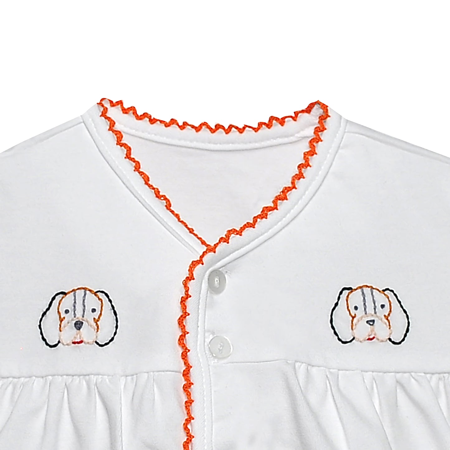 Orange/White Unisex Diaper Set