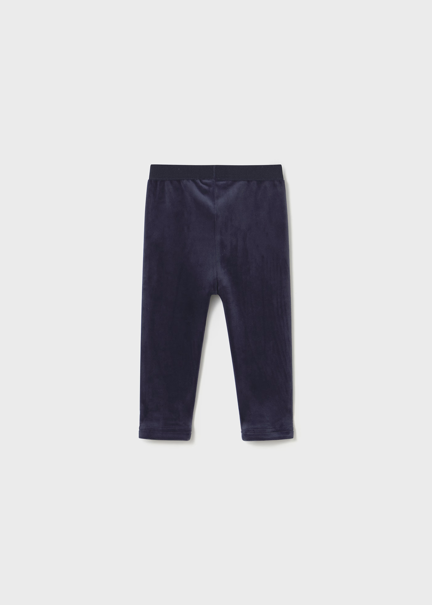 Baby Basic Velvet Leggings - Navy