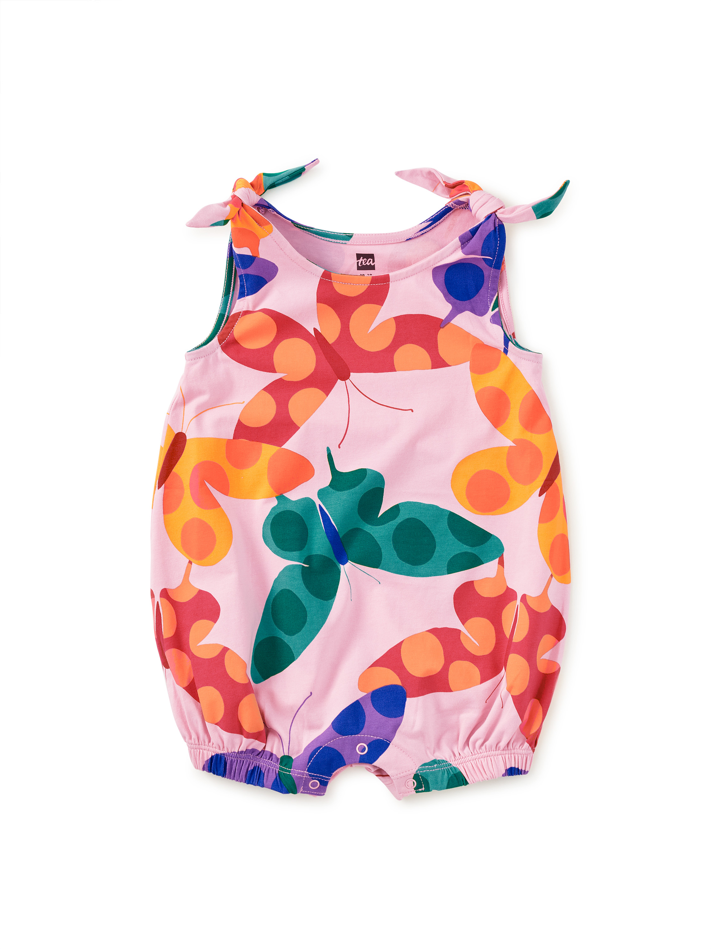 Tie Shoulder Baby Romper - Butterfly Spot