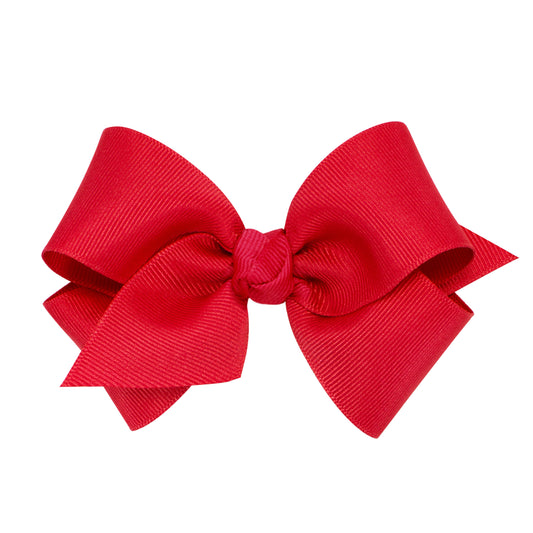 Small Classic Grosgrain Hair Bow (Knot Wrap) - Red