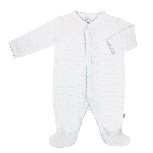 Paty Knit Footie - Blue