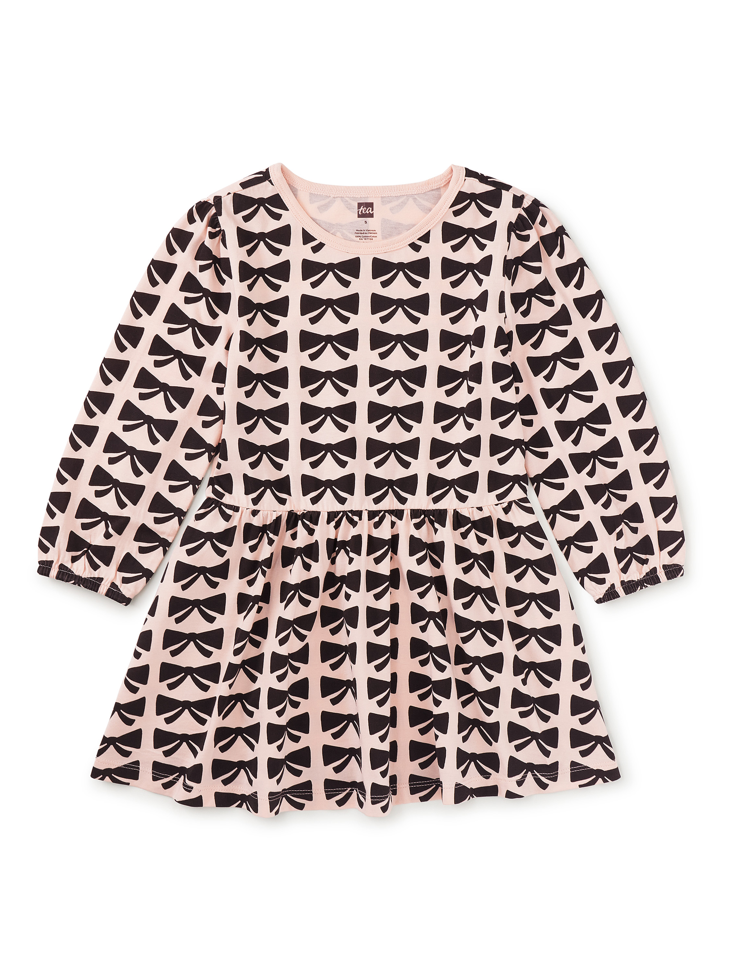Blouson Sleeve Pocket Dress - Bow