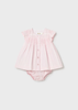 Newborn Girl Chiffon Dress - Baby Pink