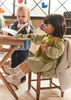 Baby Dress with Faux Knit Vest - Light Olive