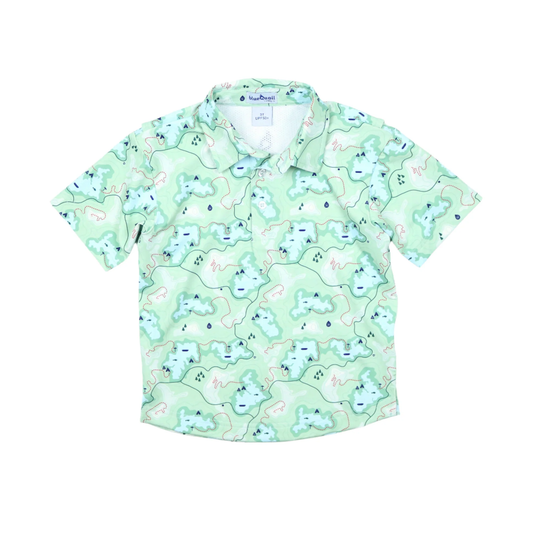 Trail Map Camo Polo Short Sleeve Shirt