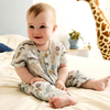 Jungle Jazz Cotton Gauze Magnetic Short Sleeve Romper
