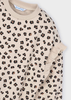 Girl Sweatshirt with Ruffled Sleeves - Sand