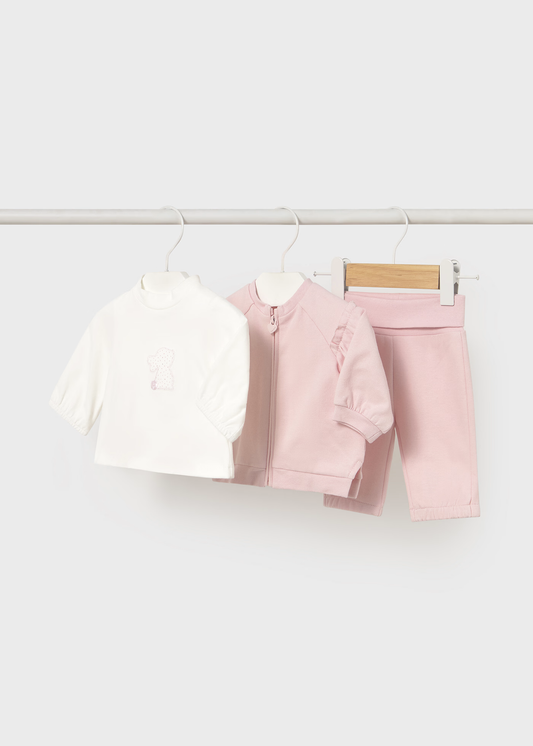 Newborn Girl 3-Piece Fleece Set