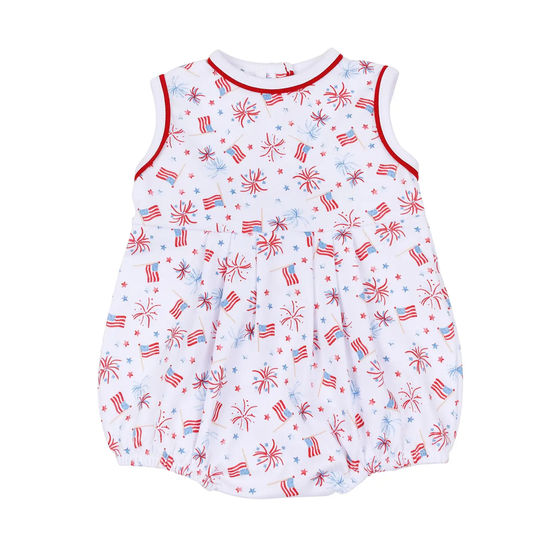 A Sparkly Fourth Print Sleeveless Bubble