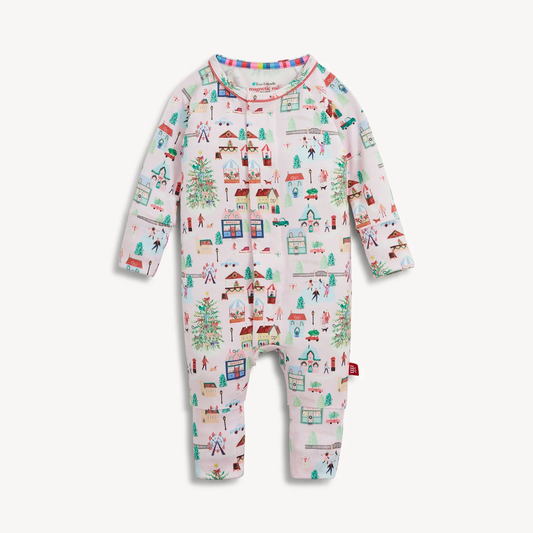 Magnetic Convertible Coverall - Winter Village