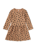 Long Sleeve Skirted Dress - Leopard Dots