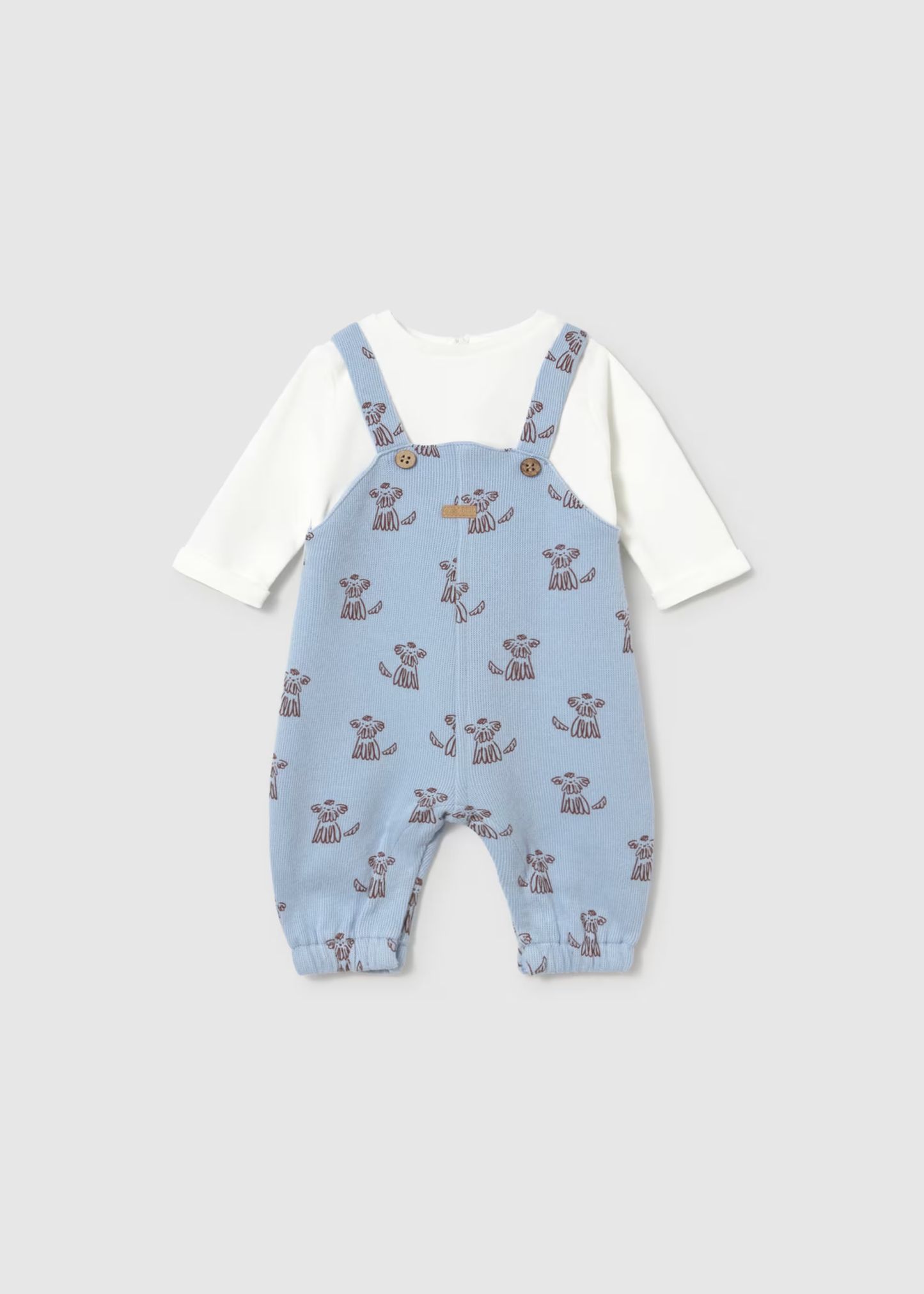 Newborn Boy Printed One-Piece -Sky