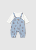 Newborn Boy Printed One-Piece -Sky