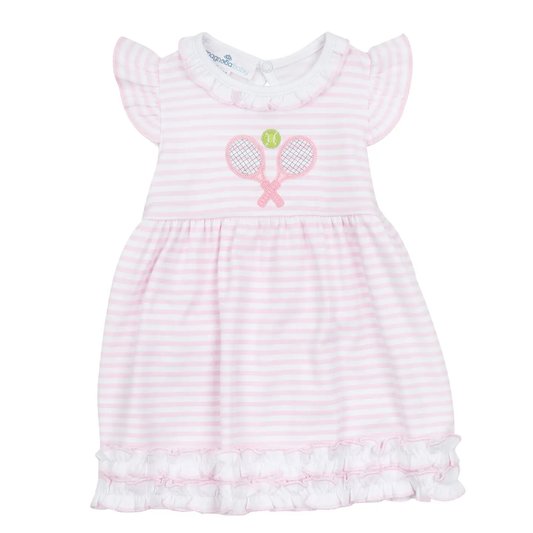 Courtside Cuties Applique Dress - Pink
