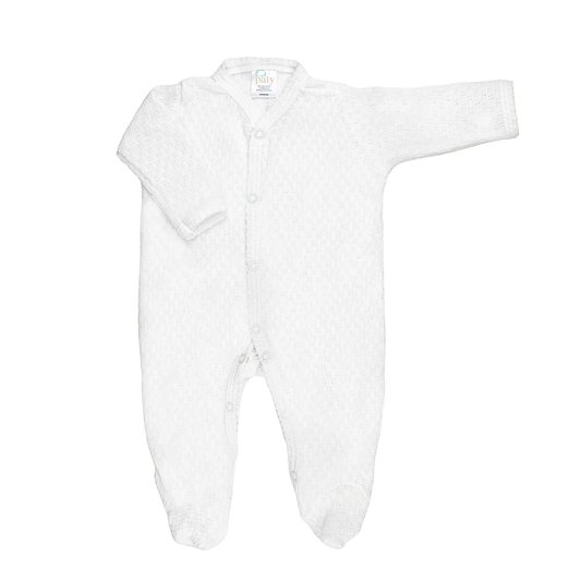 Paty Knit Footie - White