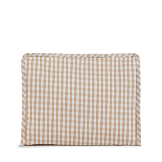 Roadie Medium Zip Pouch - Gingham Khaki