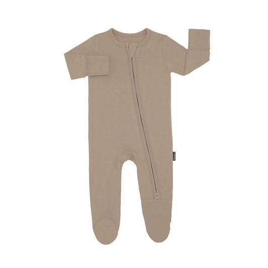 Footed Zipper Sleeper - Sandstone