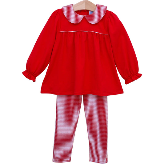 Abigail Pants Set - Red