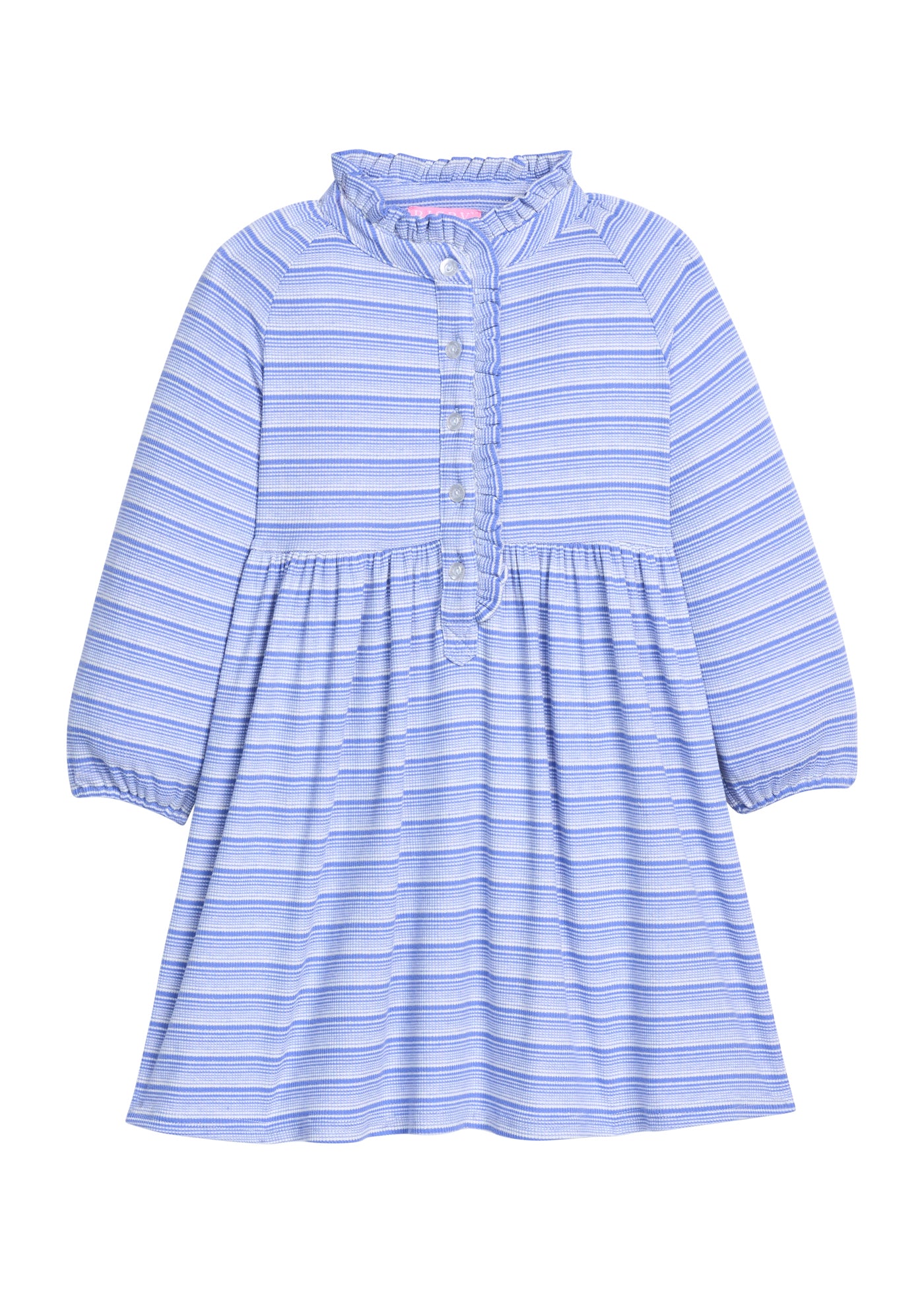 Amelia Dress - Blue Sparkle Stripe