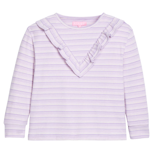 Aspen Tee - Lavender Sparkle Stripe