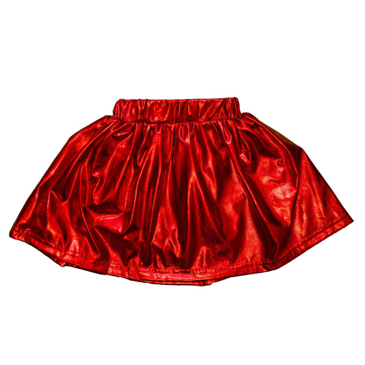 Red Metallic Skort
