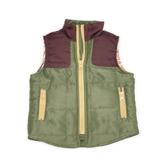 Army Green & Brown Vest