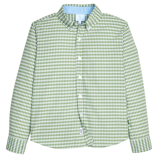Button Down Short - Watercress Gingham