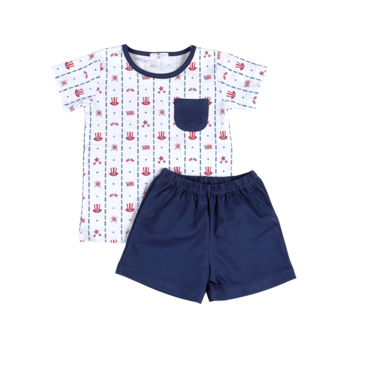 Celebrate Blue Short Set