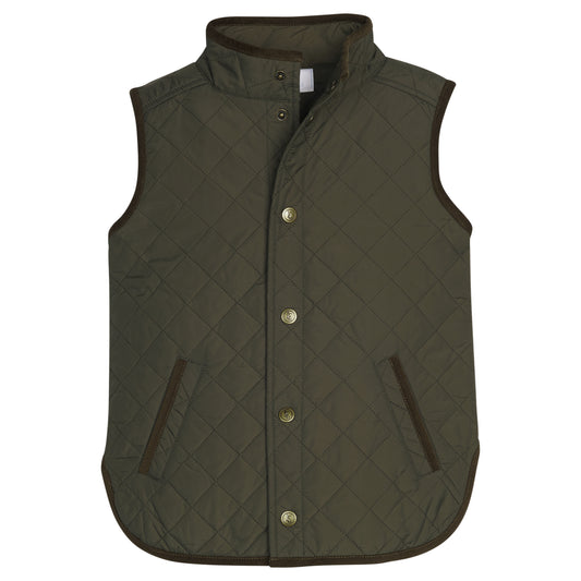 Classic Quilted Vest - Olive