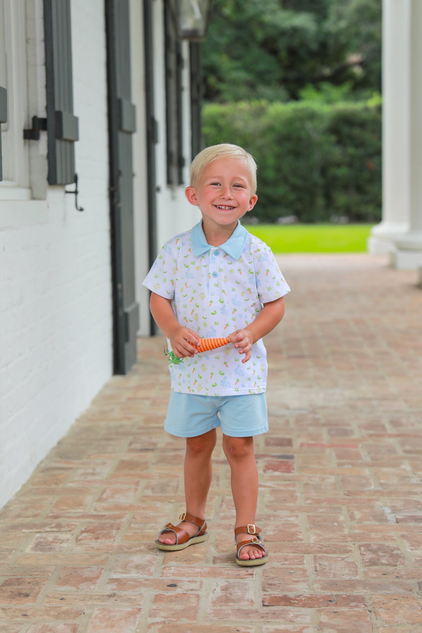 Cottontail Solid Polo Short Set