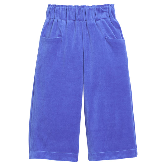 Cropped Palazzo Pants: Regent's Blue