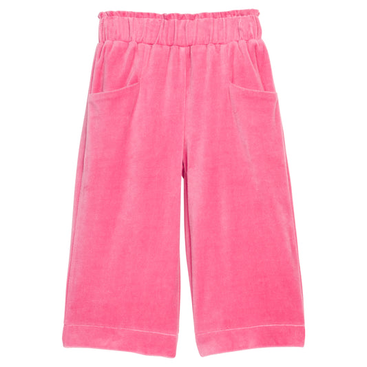 Cropped Palazzo Pants - Tulip Velour